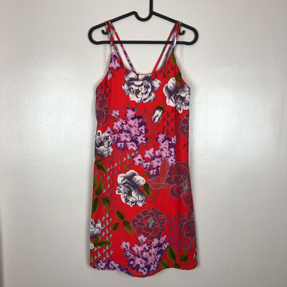 Everly | Floral Mini Dress with Crisscross Straps